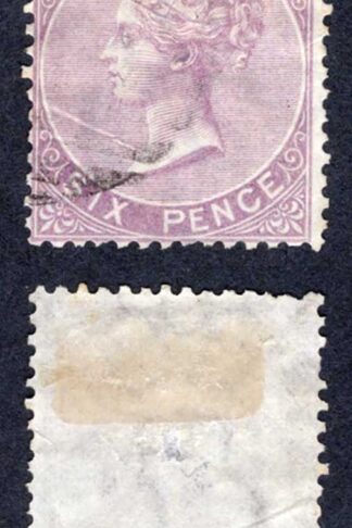Bermuda SG6 6d Dull Purple Wmk CC Perf 14 (Creased) Cat 75 pounds