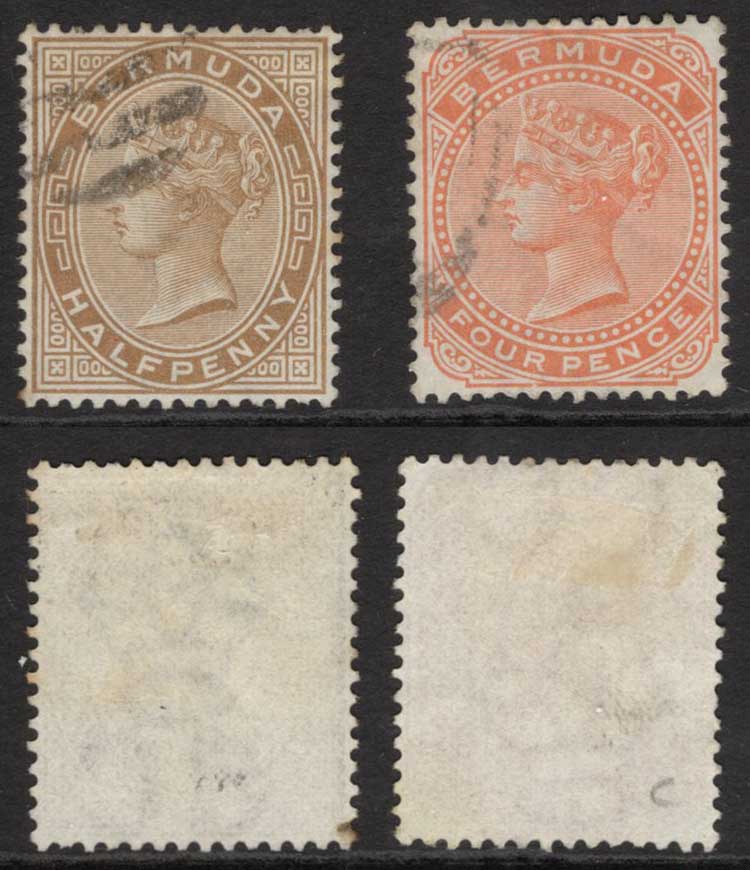 Bermuda SG19/20 Set of 2 Wmk CC Perf 14 Fine used Cat 6.75 pounds