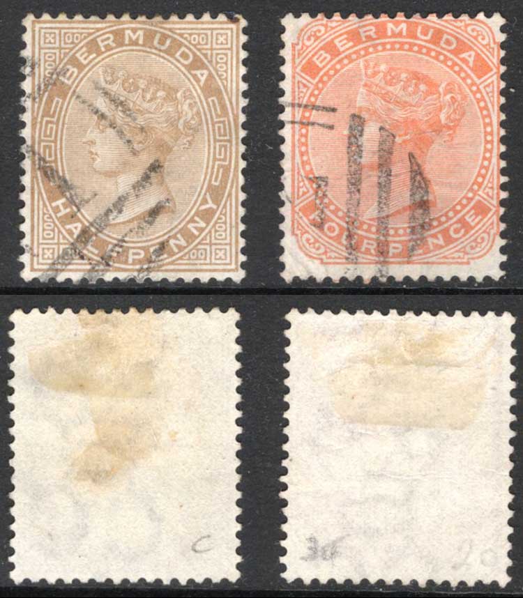 Bermuda SG19/20 Set of 2 Wmk CC Perf 14 Fine used Cat 6.75 pounds
