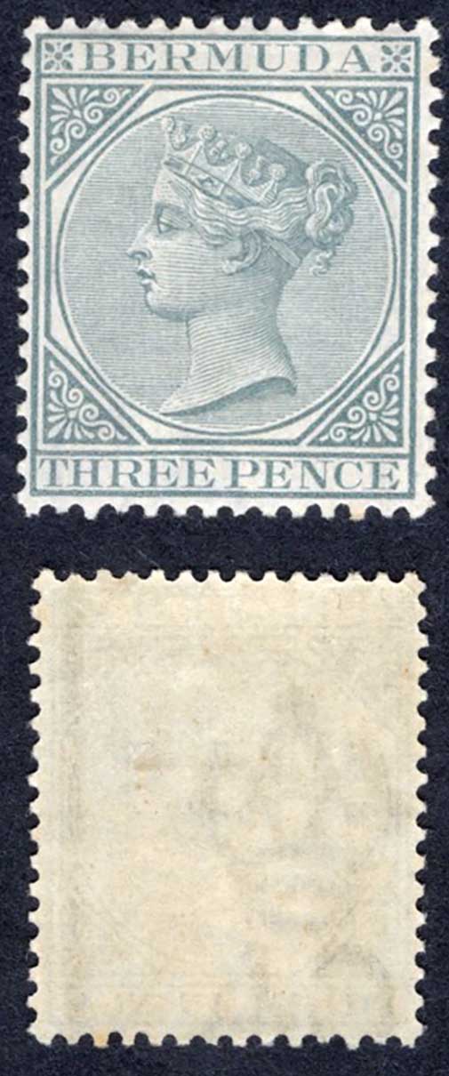 Bermuda SG28 3d Grey Wmk CA M/M Cat 24 pounds