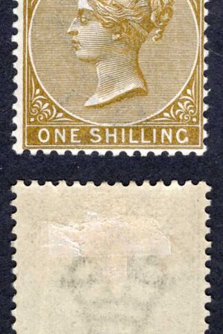 Bermuda SG29b 1/- Olive-brown Wmk CA M/M Cat 15 pounds