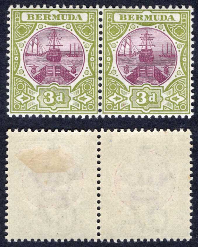 Bermuda SG31/3 1902 Set of 3 Wmk CA M/M Cat 25 pounds