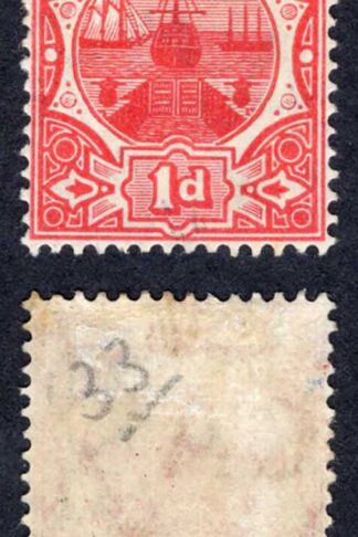 Bermuda SG38 1d Red Wmk Mult CA M/M Cat 26 pounds