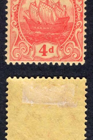 Bermuda SG49a 4d Red/yellow Wmk Mult CA M/M Cat 14 pounds