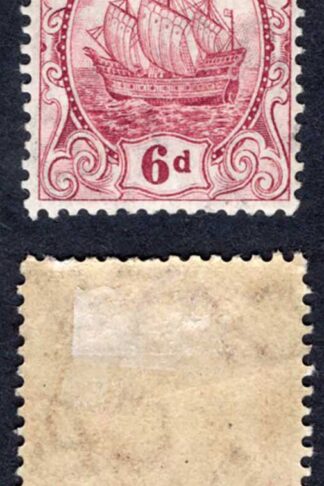 Bermuda SG50 6d Pale Claret Wmk Mult CA M/M Cat 12 pounds