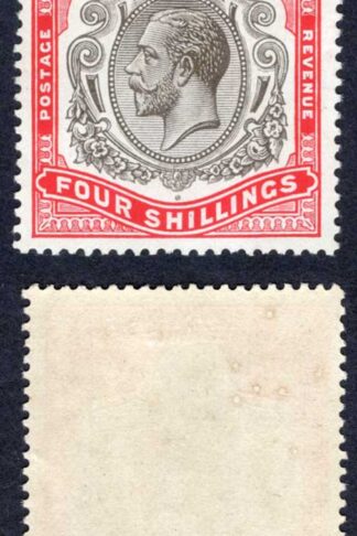 Bermuda SG52b 4/- Black and Carmine Wmk Mult CA M/M Cat 40 pounds