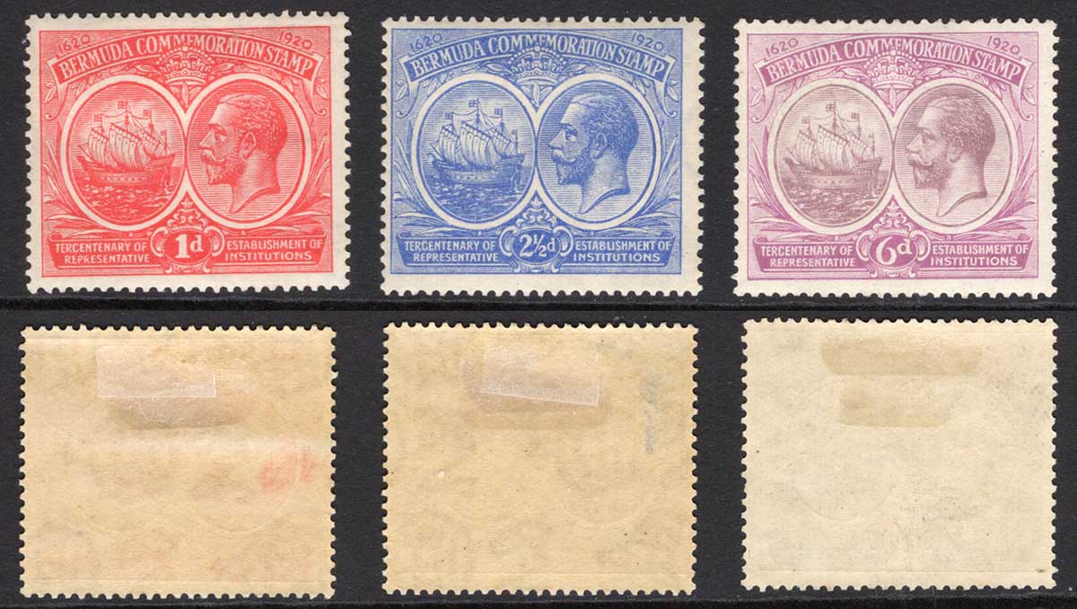 Bermuda SG65/7 Set of 3 Wmk Script M/M Cat 59.50 pounds
