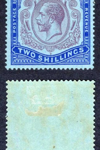 Bermuda SG88 2/- purple and Bright Blue/pale blue M/M Cat 30 pounds