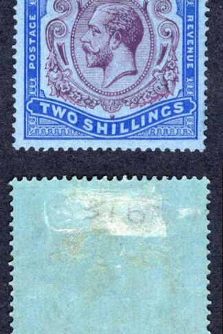 Bermuda SG88g 2/- purple and Blue/grey blue M/M Cat 50 pounds