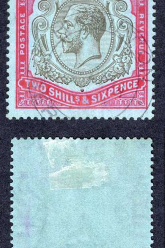 Bermuda SG89 2/6 Black and carmine on pale blue Cat 80 pounds