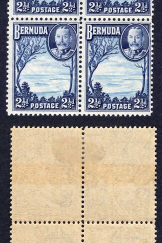 Bermuda SG102 2 1/2d light and Deep Blue (2 x U/M)