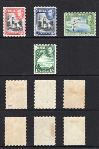 Bermuda SG110/15 KGVI Set of 10 (set to 1/-) M/M Cat 122.50 pounds