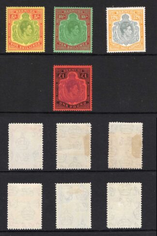 Bermuda SG110/15 KGVI Set of 16 Fine Fresh M/M Cat 300 pounds
