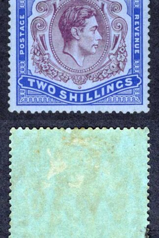Bermuda SG116 2/- Deep purple and Ultramarine/grey-blue M/M Cat 90 pounds