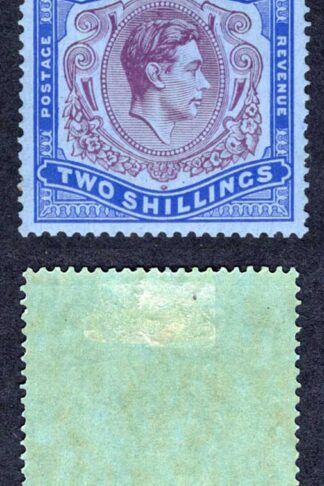 Bermuda SG116 2/- Deep purple and Ultramarine/grey-blue M/M Cat 90 pounds