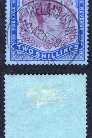 Bermuda SG116a 2/- Deep Reddish purple and Ultramarine/grey-blue CDS Cat 45 pounds