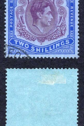 Bermuda SG116 2/- Deep purple and Ultramarine/grey-blue CDS Cat 14 pounds
