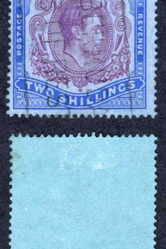 Bermuda SG116 2/- Deep purple and Ultramarine/grey-blue CDS Cat 14 pounds