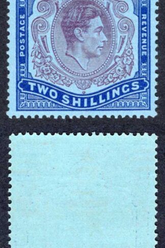 Bermuda SG116d 2/- Purple and Blue/deep blue (ord paper) U/M Cat 13 pounds