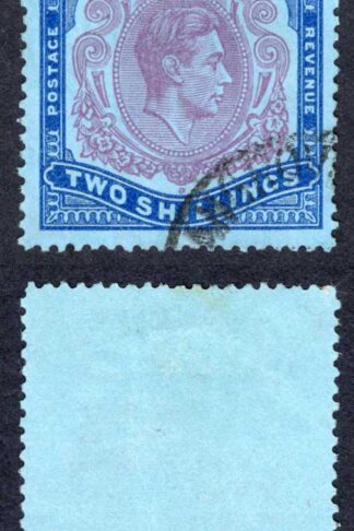 Bermuda SG116e 2/- Reddish Purple and Blue/pale blue Perf 13 used Cat 18 pounds