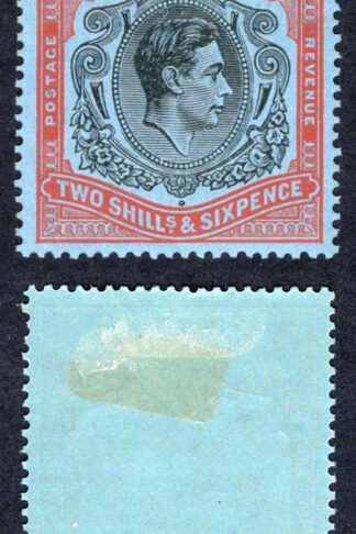 Bermuda SG117a 2/6 Black and Orange-Red/pale-blue M/M Cat 18 pounds