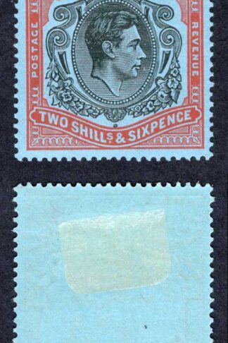 Bermuda SG117a 2/6 Black and Orange-Red/pale-blue M/M Cat 18 pounds