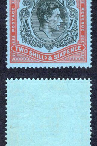 Bermuda SG117a 2/6 Black and Orange-Red/pale-blue M/M Cat 18 pounds