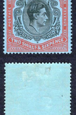 Bermuda SG117a 2/6 Black and Orange-Red/pale-blue M/M Cat 18 pounds