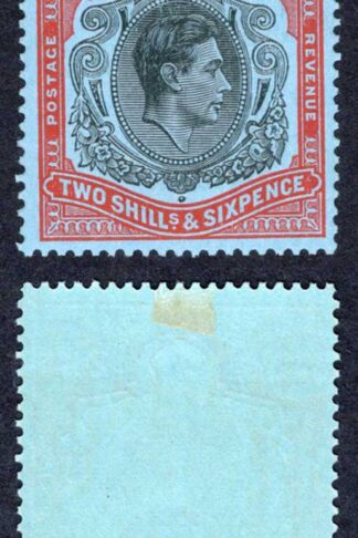 Bermuda SG117d 2/6 Black and red/pale-blue Perf 13 M/M Cat 18 pounds