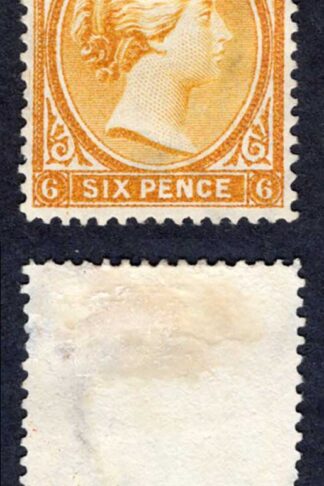 Falkland Is SG33x 6d Orange-yellow Mint no gum Creased Cat 90 pounds