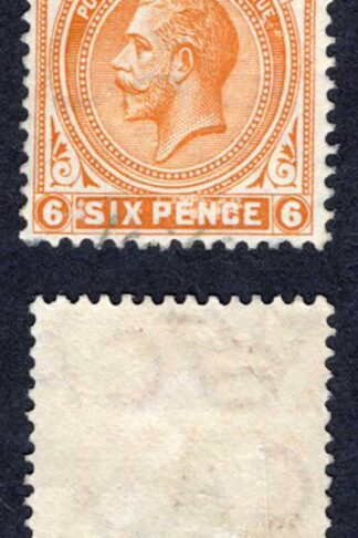 Falkland Is SG64b 6d Brown Orange Wmk Mult CA Fine used Cat 45 pounds