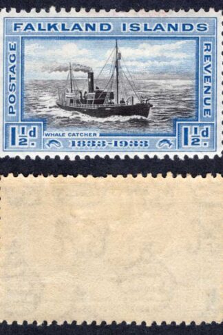 Falkland Is SG129 1 1/2d Black and Blue Centenary M/M Cat 24 pounds