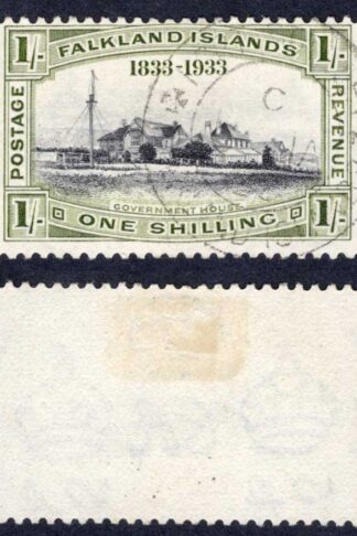 Falkland Is SG134 1/- Centenary CDS but not sure if its genuine