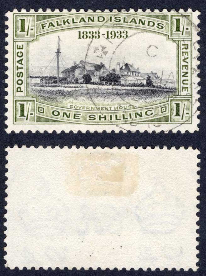 Falkland Is SG134 1/- Centenary CDS but not sure if its genuine
