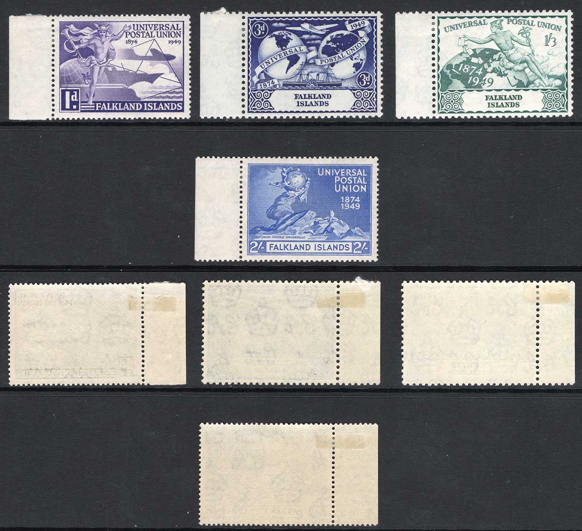 Falkland Is SG168/71 UPU set M/M Cat 14 pounds