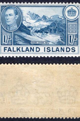Falkland Is SG158 1/- Light Dull Blue M/M Cat 75 pounds