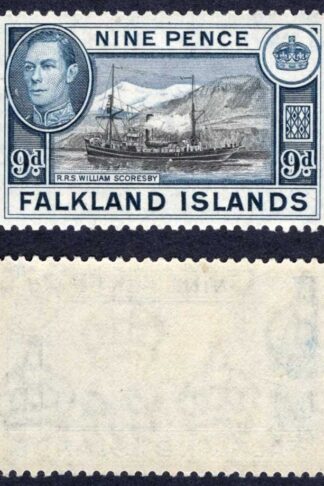 Falkland Is SG157 9d Black and Grey-blue U/M Cat 28 pounds
