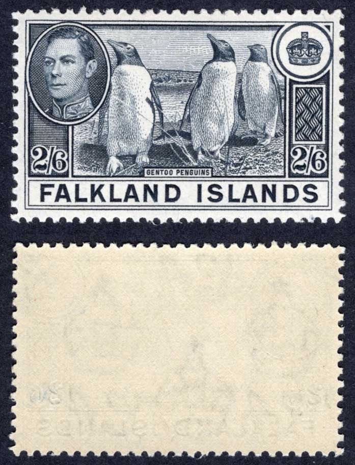 Falkland Is SG160 2/6 Slate U/M Cat 60 pounds