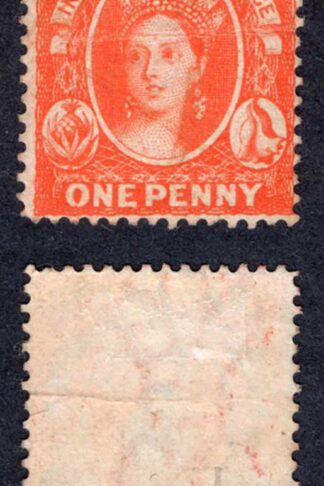 Bahamas SG33x 1d Scarlet Vermillion Wmk CC reversed Perf 14 M/M Cat 85 pounds