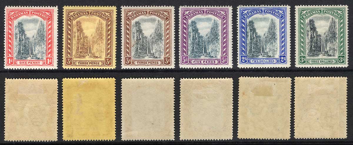 Bahamas SG75a/80 1911 Set Wmk Mult CA Cat 120 pounds