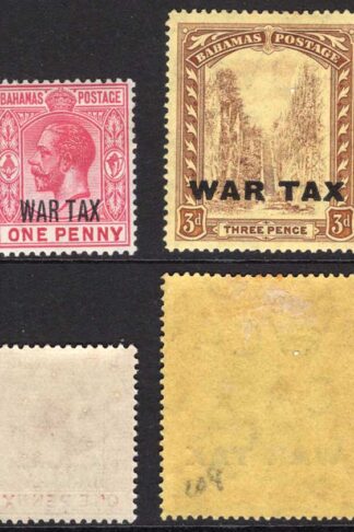 Bahamas SG96/99 1918 Set with DLR WAR TAX opts Cat 24 pounds
