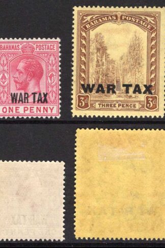 Bahamas SG96/99 1918 Set with DLR WAR TAX opts Cat 24 pounds