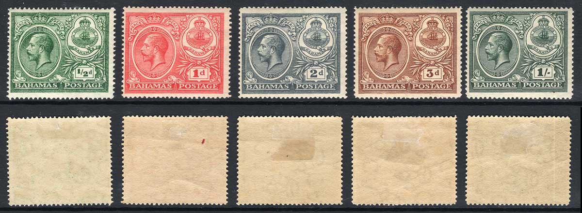 Bahamas SG106/10 1920 Peace Set M/M Cat 23 pounds