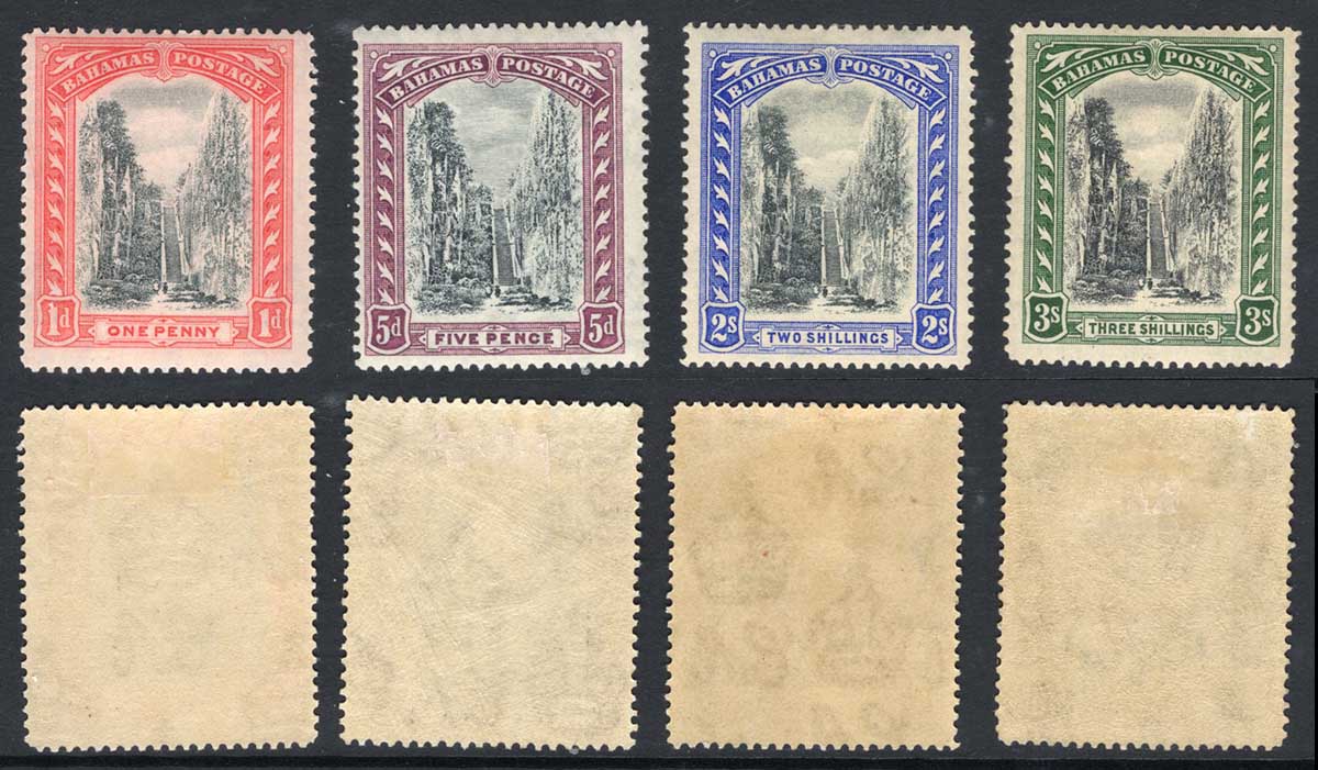 Bahamas SG111/4 1921 Staircase set wmk Script M/M Cat 80 pounds
