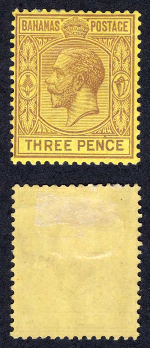 Bahamas SG120a 3d Purple/orange-yellow Wmk Script M/M Cat 17 pounds
