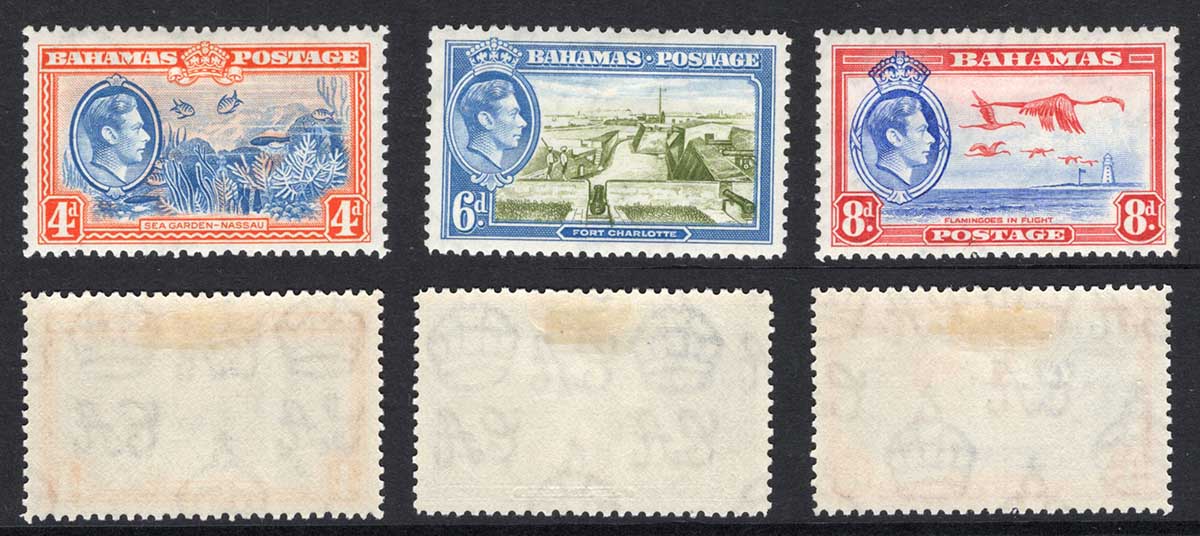 Bahamas SG158/60 1938 Set of 3 M/M Cat 17 pounds