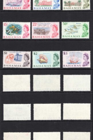 Bahamas SG295/309 1967 Set of 15 (toned paper) U/M Cat 35 pounds