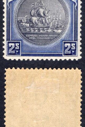 Bahamas SG131 2/- Slate-purple and Deep Ultramarine M/M Cat 27 pounds