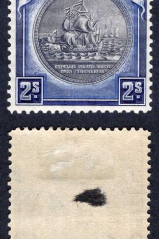 Bahamas SG131 2/- Slate-purple and Deep Ultramarine M/M Cat 27 pounds