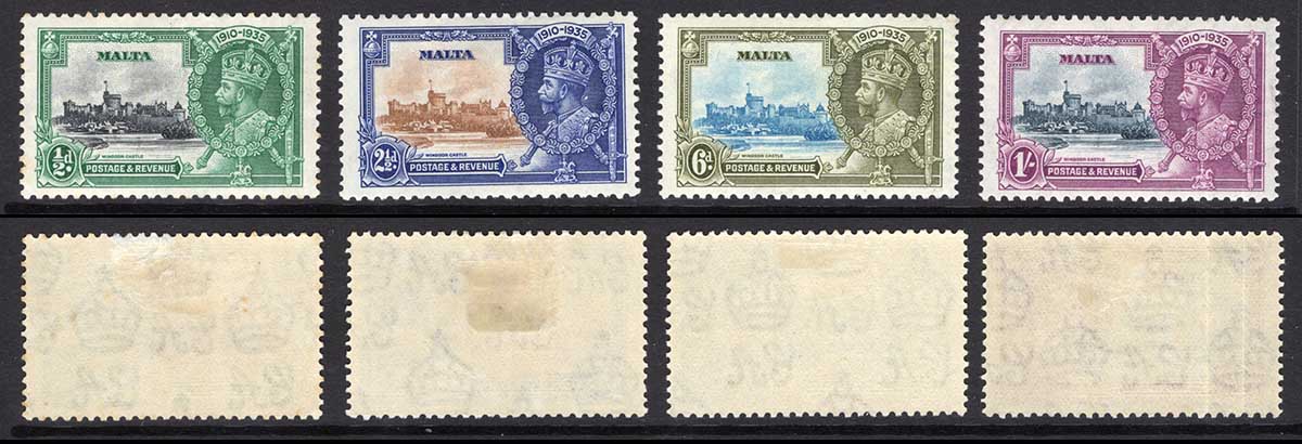 Malta SG210/3 1935 Silver Jubilee M/M Cat 22 pounds
